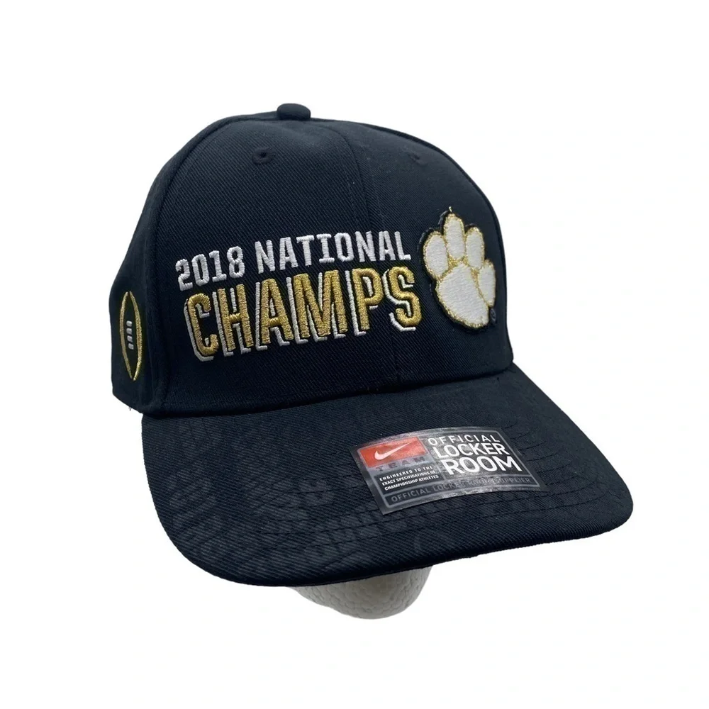 Nike Team Locker Room 2018 National Champions Champ Clemson Tigers Hat Cap Black